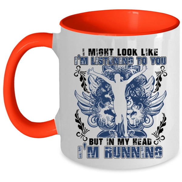 Awesome Runner Coffee Mug, In My Head I'm Running Accent Mug