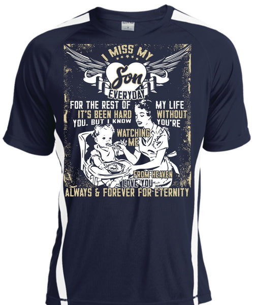I Miss My Son T Shirt, Watching Me From Heaven T Shirt, Cool Shirt