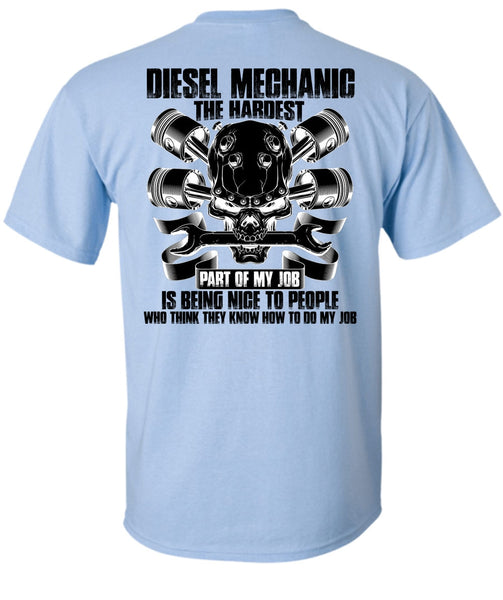 Diesel Mechanic The Hardest T Shirt, I Love Mechanic T Shirt