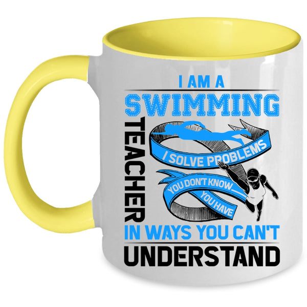 Awesome Swimming Teacher Coffee Mug, I Am A Swimming Teacher Accent Mug