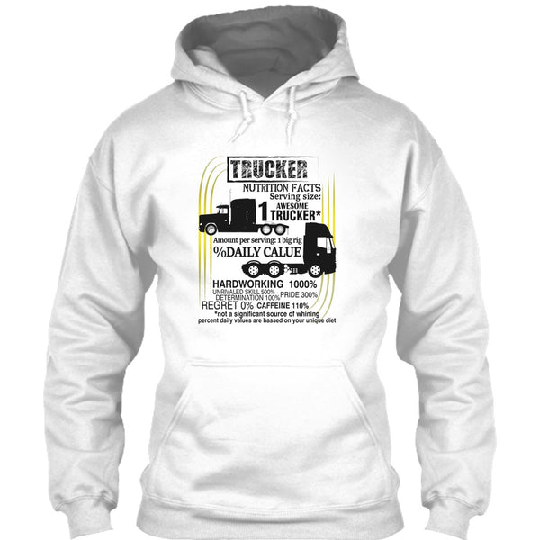 Trucker Nutrition Facts T Shirt, Coolest Trucker T Shirt