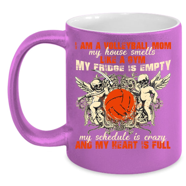 I Am A Volleyball Mom Coffee Mug, Cool Gift For Mom Coffee Cup