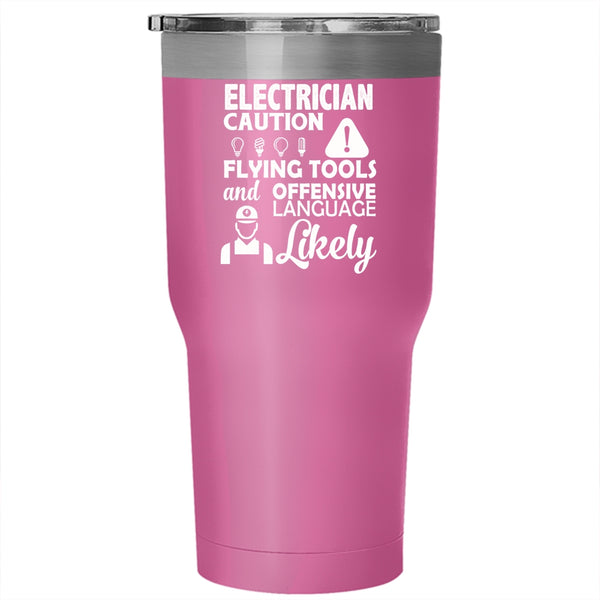 Electrician Tumbler 30 oz Stainless Steel, Funny Gift For My Electrician Travel Mug