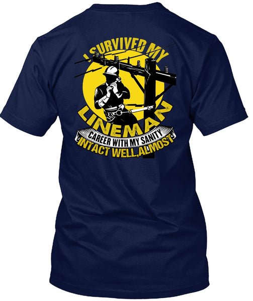 I Survived My Lineman T Shirt, I Love Lineman T Shirt