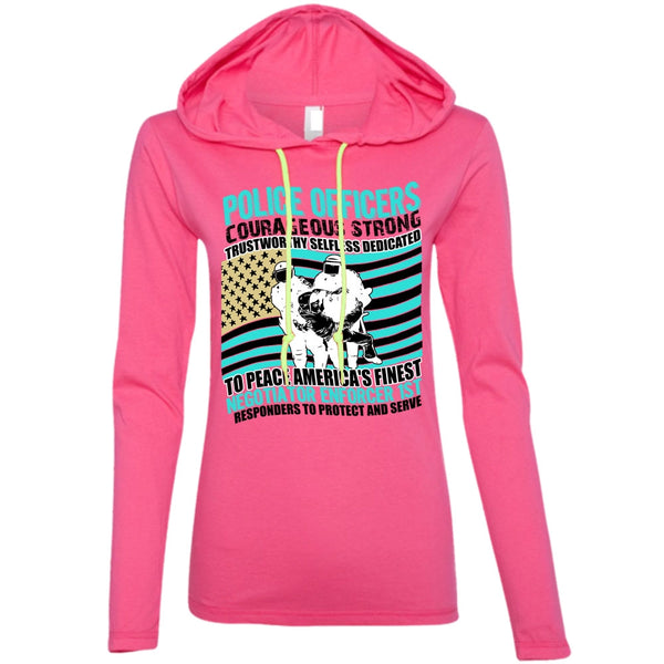 Police Officers Courageous Strong T Shirt, I Love Police T Shirt, Awesome T-Shirts