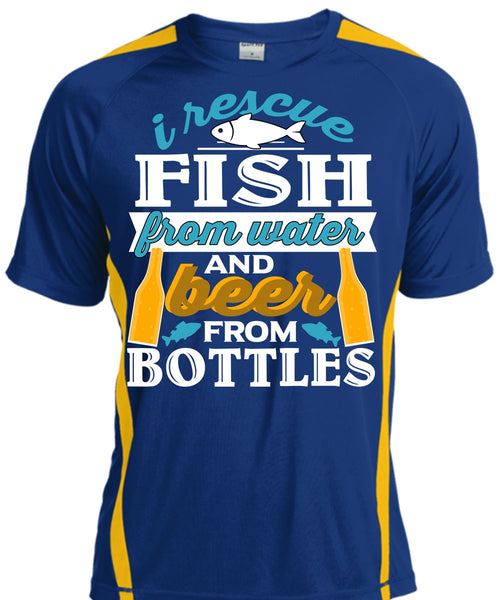 I Rescue Fishing From Water T Shirt, Beer From Bottles T Shirt, Cool Shirt