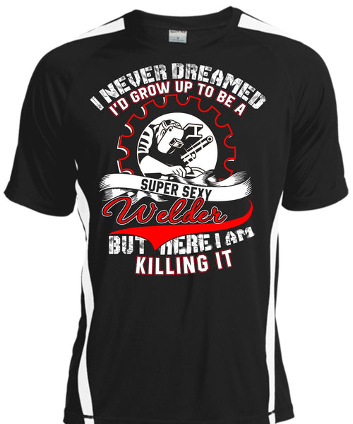 A black t-shirt with the shopify logo