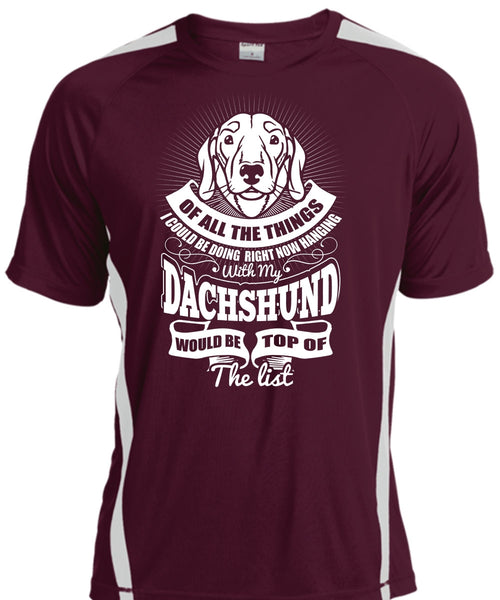 Hanging With My Dachshund T Shirt, My Pets T Shirt, Cool Shirt