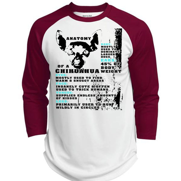 Anatomy Of A Chihuahua T Shirt, I Love My Dog T Shirt, Favorite T Shirt  (Polyester Game Baseball Jersey)