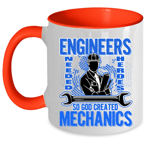 Funny Gift For Mechanics Coffee Mug, God Created Mechanics Accent Mug