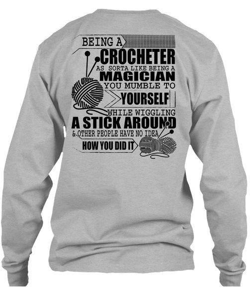 Being A Crocheter T Shirt, I Love Knitter T Shirt