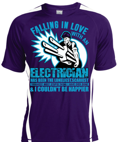 Falling In Love With An Electrician T Shirt, Being An Electrician T Shirt, Cool Shirt