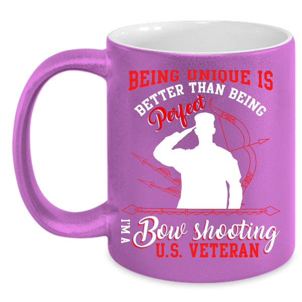 I'm A Bow Shooting U.S Veteran Coffee Mug, Cool U.S Veteran Coffee Cup