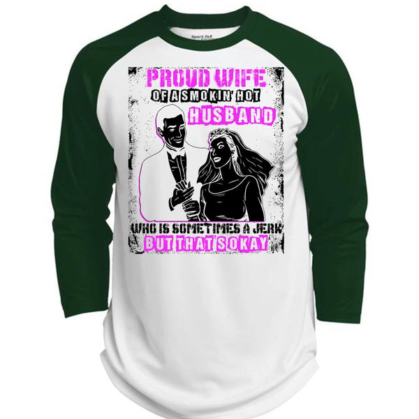 Proud Wife T Shirt, I Love Husband T Shirt, Awesome T-Shirts  (Polyester Game Baseball Jersey)