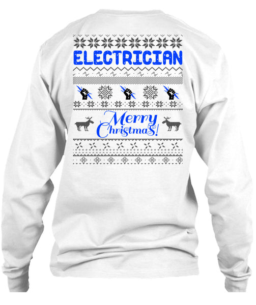 Electrician Merry Christmas T Shirt, Winter Holiday T Shirt