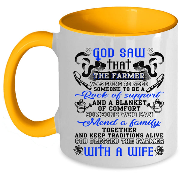 The Farmer With A Wife Coffee Mug, Farmer Accent Mug