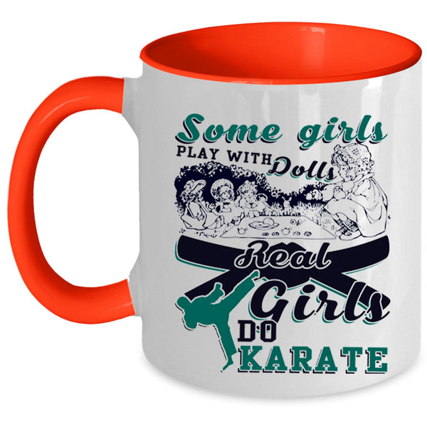 Cool Karate Girls Coffee Mug, Real Girls Do Karate Accent Mug