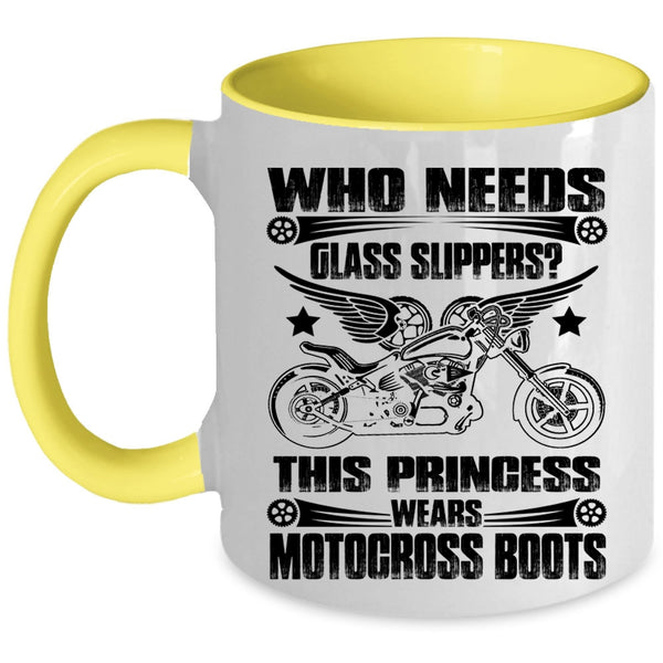 Awesome Motorcycles Coffee Mug, This Princess Wears Motocross Boots Accent Mug