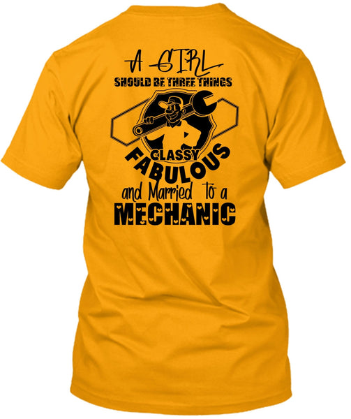Married To A Mechanic T Shirt, I Love Mechanic T Shirt