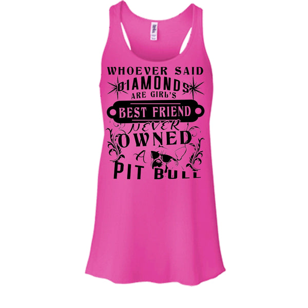 Diamonds Are Girl's Best Friend Never Owed Pit Bull Shirt, Cute Dog Shirt