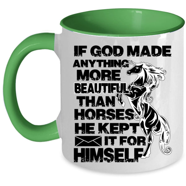 I Love Horses Coffee Mug, My Horses Accent Mug