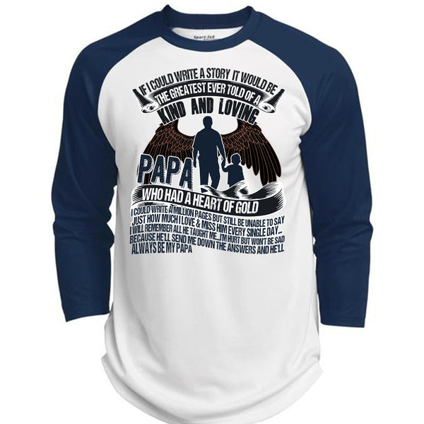 Papa Who Had A Heart Of Gold T Shirt, I Love Papa T Shirt, Awesome T-Shirts  (Polyester Game Baseball Jersey)
