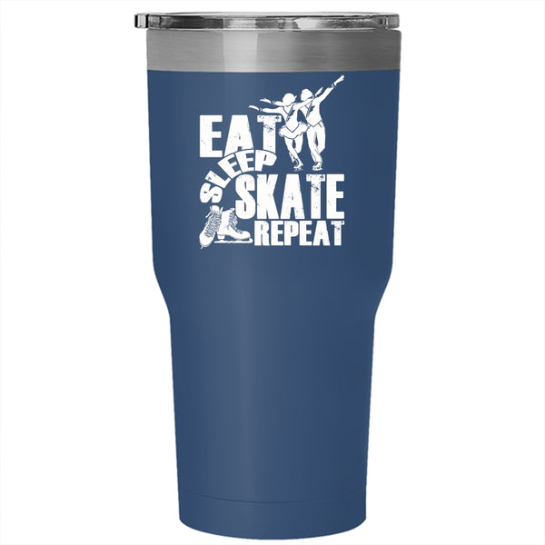Eat Sleep Skate Repeat Tumbler 30 oz Stainless Steel, Cool Teacher Travel Mug