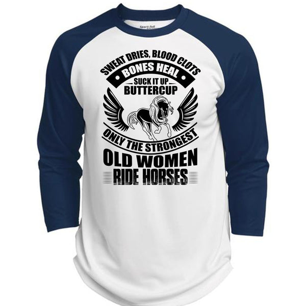 Strongest Old Women Ride Horses T Shirt, I Love Equestrian T Shirt, Awesome T-Shirts  (Polyester Game Baseball Jersey)
