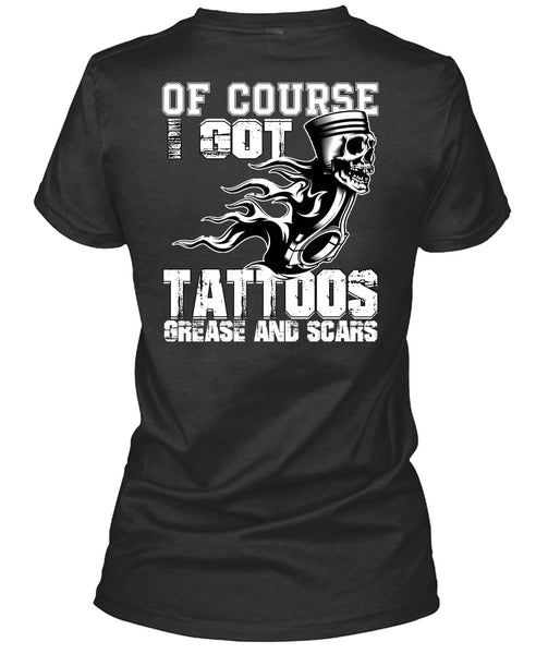 I Got Tattoos Grease T Shirt, I Love Mechanic T Shirt