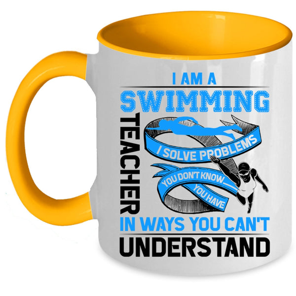 Awesome Swimming Teacher Coffee Mug, I Am A Swimming Teacher Accent Mug
