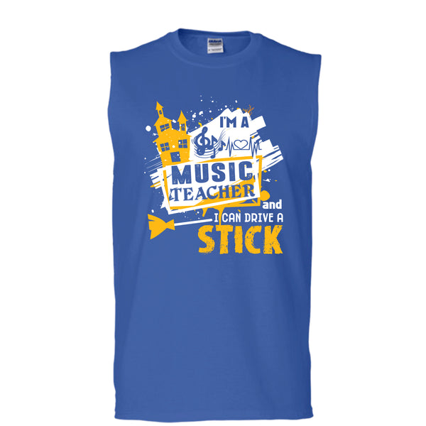 Coolest Halloween T Shirt, I'm A Music Teacher T Shirt, Cool T Shirt (Men's Cotton Sleeveless)
