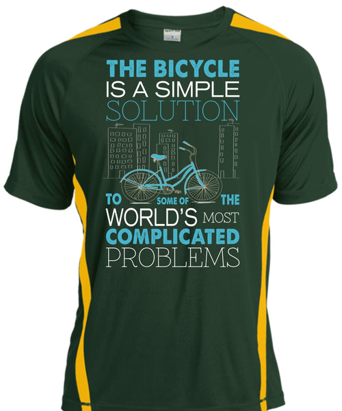 The Bicycle Is A Simple Solution T Shirt, The World's Most Complicated Problems T Shirt