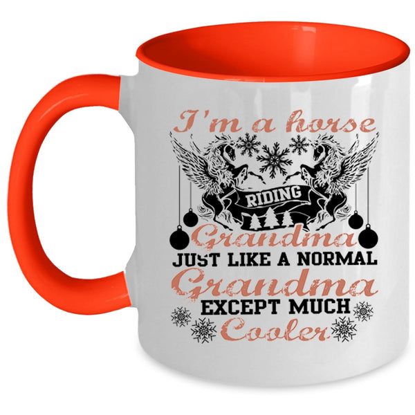 Normal Grandma Coffee Mug, I'm A Horse Riding Grandma Accent Mug