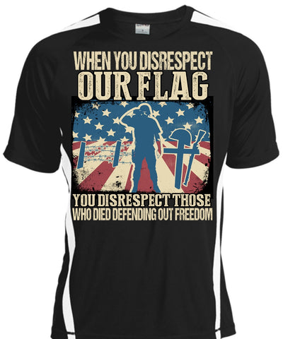 A black t-shirt with the shopify logo