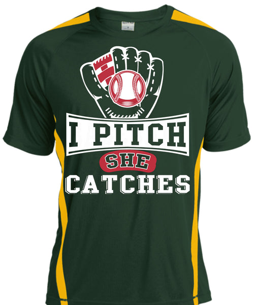 I Pitch She Catch T Shirt, I Love Baseball T Shirt, Cool Shirt