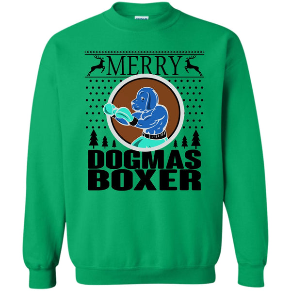 Cool Dog Lover T Shirt, Merry Dogmas Boxer Sweatshirt