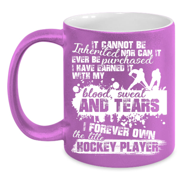 I Forever Own The Title Hockey Player Coffee Mug, Cool Sporty Coffee Cup
