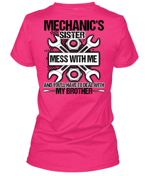 Mechanic's Sister T Shirt, I Love Mechanic T Shirt