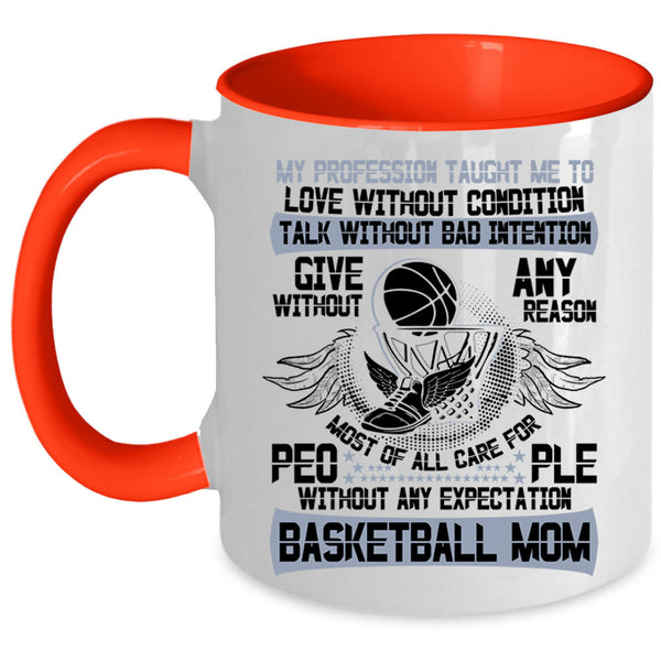 Best Gift For Mommy Coffee Mug, Basketball Mom Accent Mug