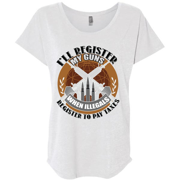 I'll Register My Guns T Shirt, I Love Veteran T Shirt, Awesome T-Shirts