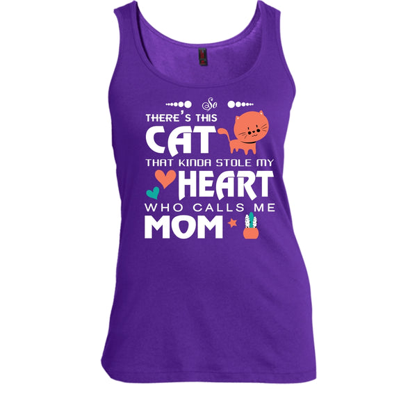 There's This Cat That Kinda Stole My Heart Shirt, Calls Me Mom Shirt
