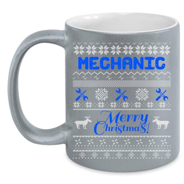 Mechanic Coffee Mug, Merry Christmas Coffee Cup