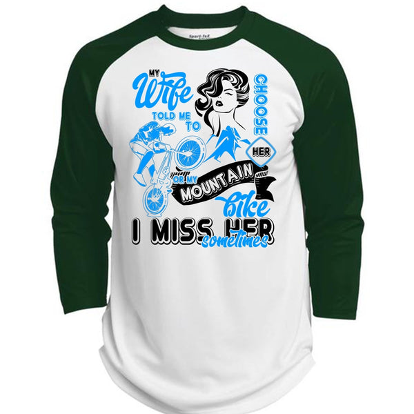 My Wife Told Me To Choose Her T Shirt, I Love Biker T Shirt, Awesome T-Shirts  (Polyester Game Baseball Jersey)