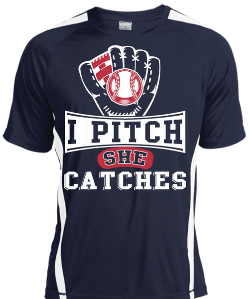 I Pitch She Catch T Shirt, I Love Baseball T Shirt, Cool Shirt