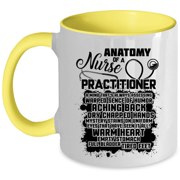 Awesome Nurses Coffee Mug, Anatomy Of A Nurse Practitioner Accent Mug