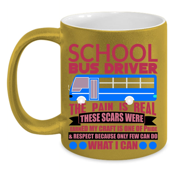 Cute School Bus Driver Coffee Mug, School Bus Driver Accent Mug