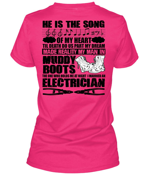 I Married An Electrician T Shirt, I Love Electrician T Shirt