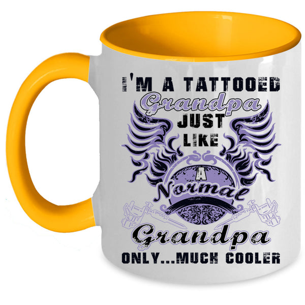 Awesome Grandpa Coffee Mug, I'm A Tattooed Grandpa Accent Mug