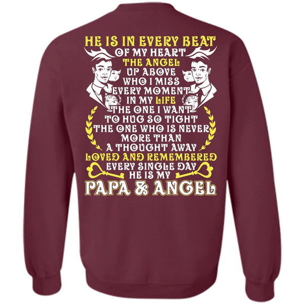 Papa And Angel T Shirt, I Love Papa Sweatshirt
