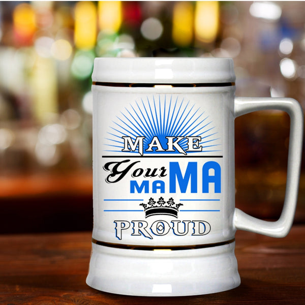 Awesome Mama Beer Stein 22oz, Make Your Mama Proud Beer Mug